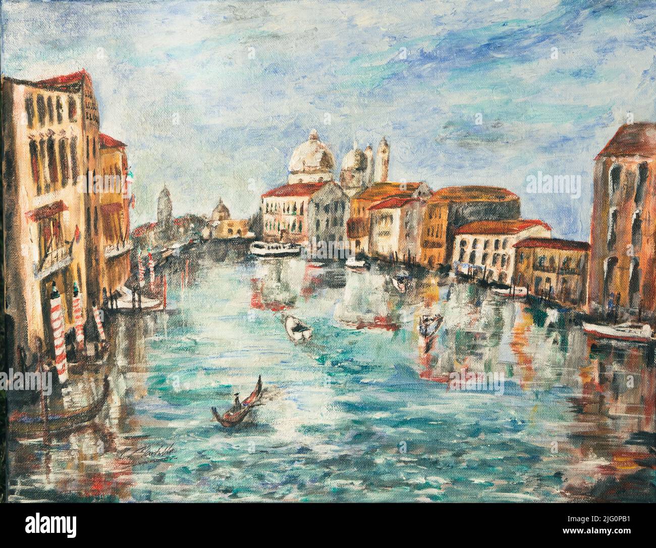 Dipinto del Canal Grande a Venezia di Lorna Markillie Foto Stock Dipinto del Canal Grande a Venezia di Lorna Markillie Foto Stock