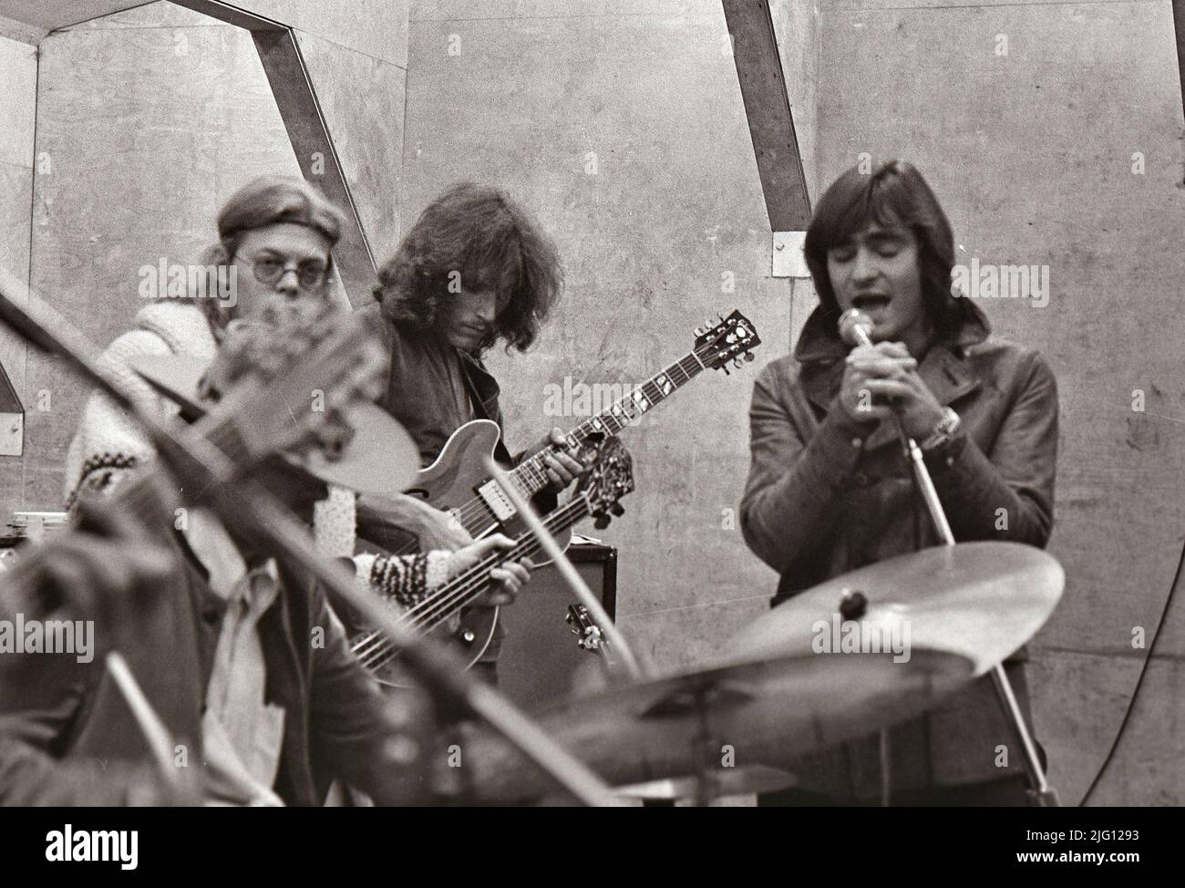 JEFFERSON AEREO al Bath Festival, Inghilterra, 1970 giugno, quando la pioggia torrenziale ha causato l'abbandono del concerto. Foto Stock