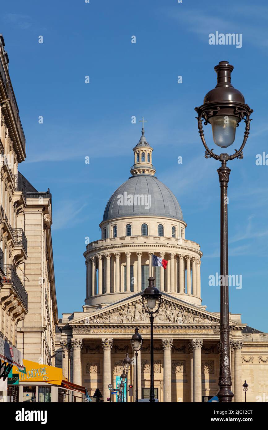 Il Pantheon b. Il XVIII secolo, originariamente la chiesa di Sainte Geneviève, nel quartiere Latino di Parigi e dell' Ile-de-France, Francia Foto Stock