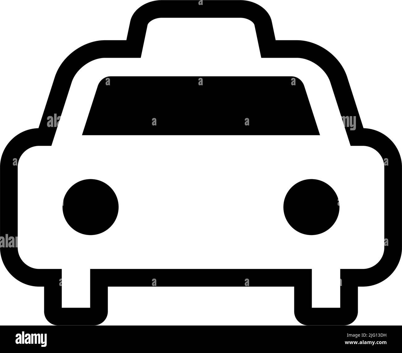 Icona taxi design piatto. Vettore modificabile. Illustrazione Vettoriale