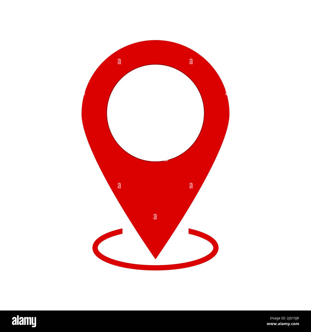 Icona di posizione, simbolo del marcatore gps, vettore di icone del pin della mappa Illustrazione Vettoriale