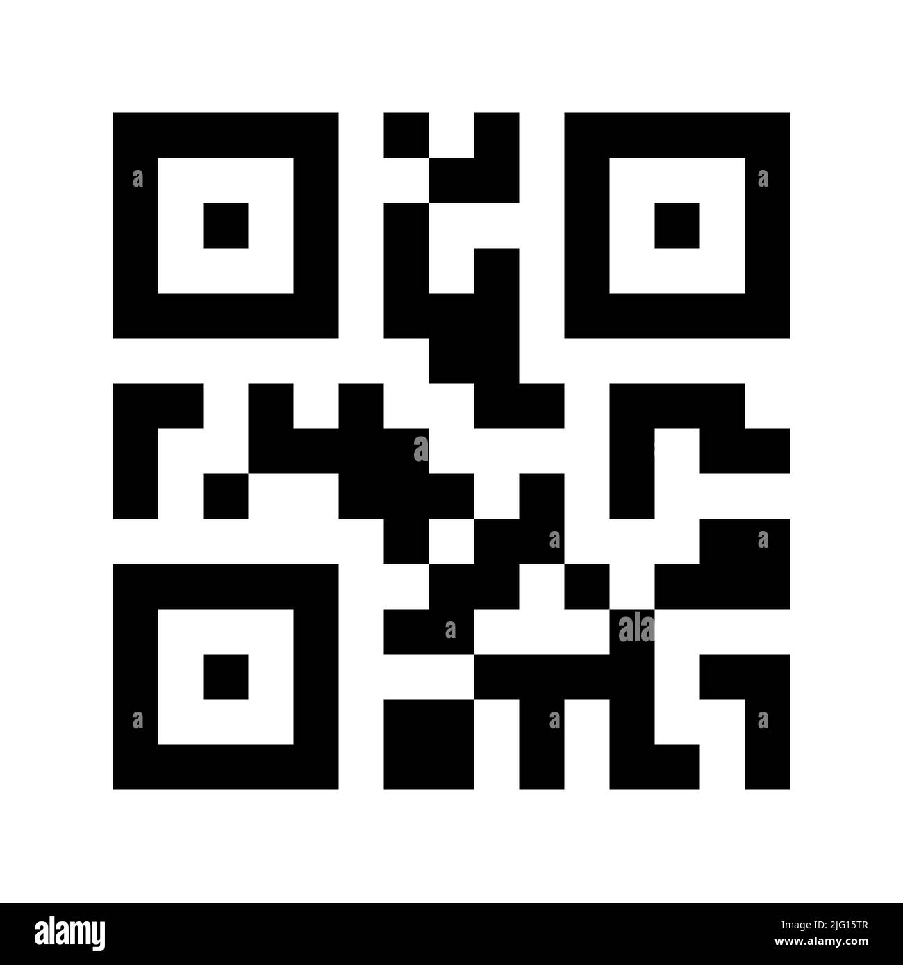 Immagine vettoriale dell'icona del codice QR isolata su sfondo bianco Illustrazione Vettoriale
