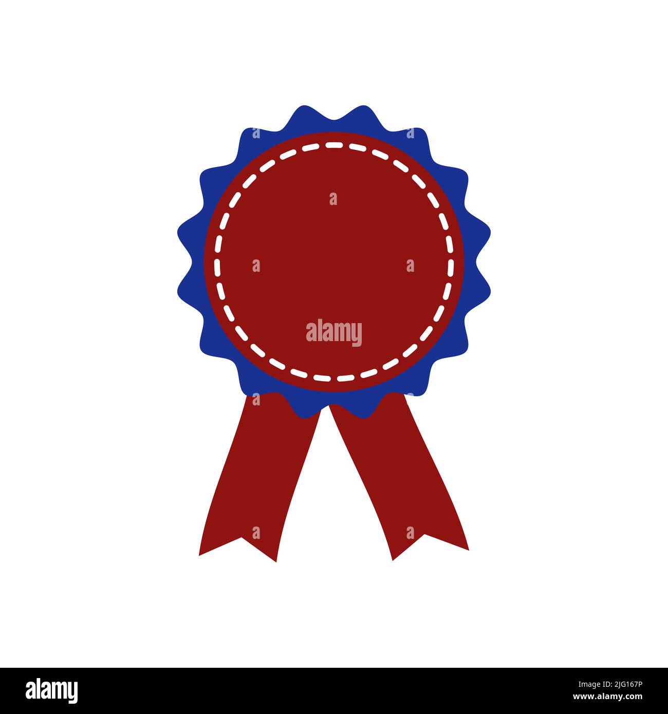 Icona del sigillo di certificazione vettoriale isolata su sfondo bianco Illustrazione Vettoriale