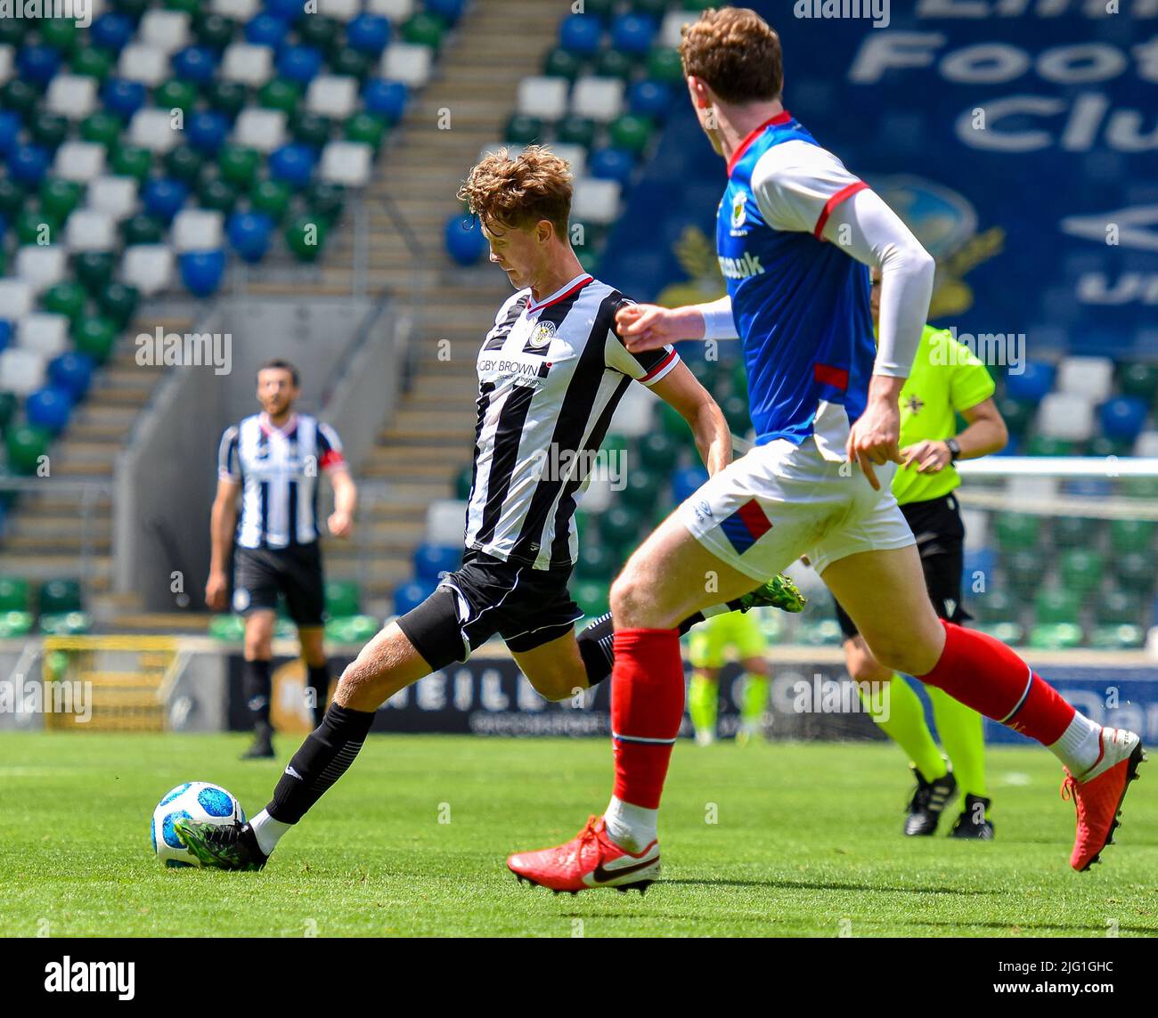 Linfield Vs St Mirren, sabato 2nd luglio 2022, Windsor Park, Belfast Foto Stock