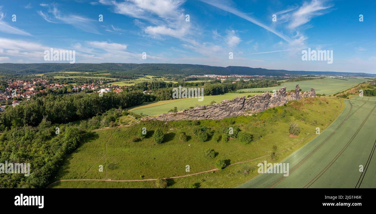 Luftbilder Teufelsmauer Harz Foto Stock