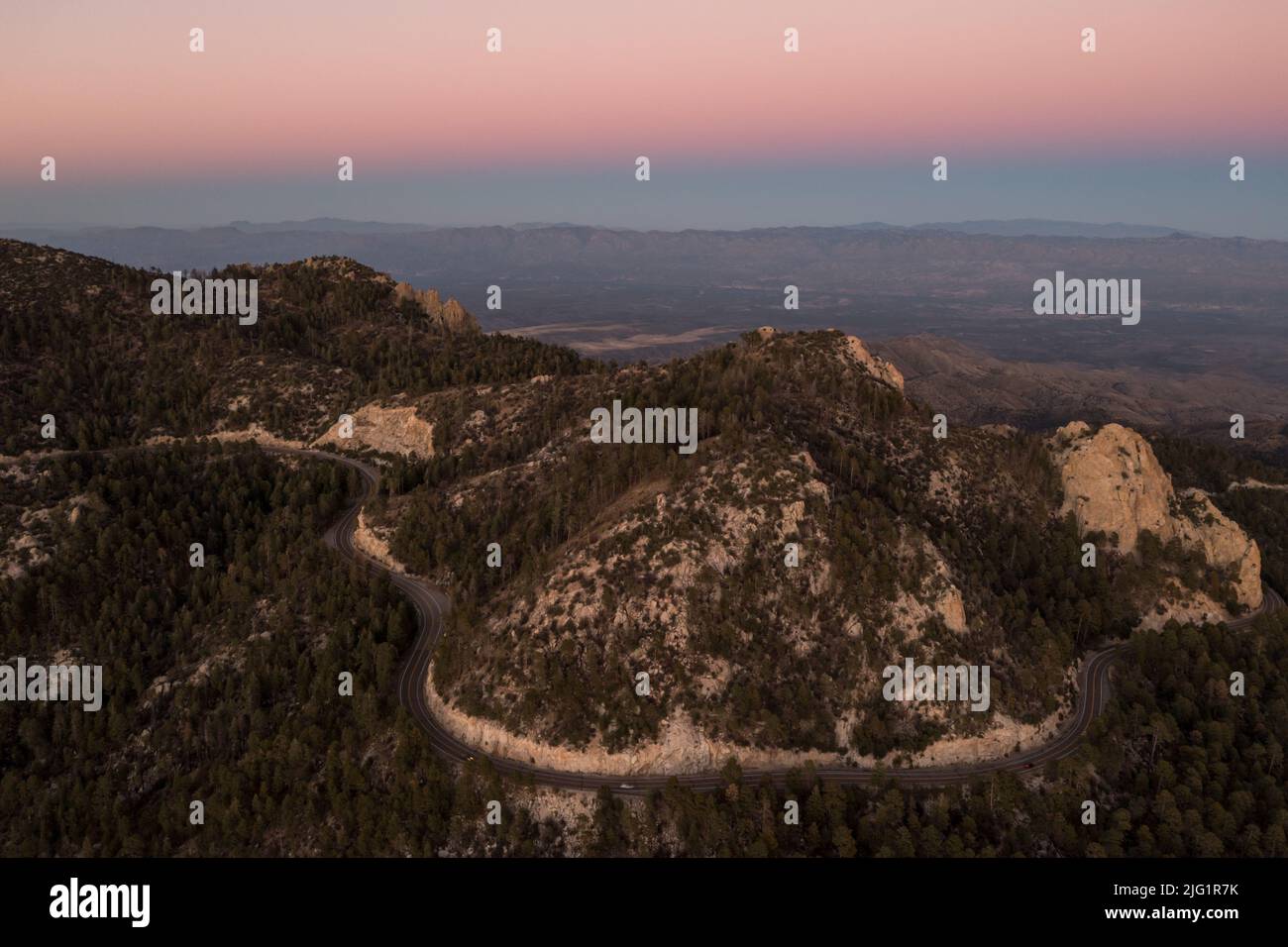 Mt Lemmon Highway, Tucson Arizona. Foto Stock