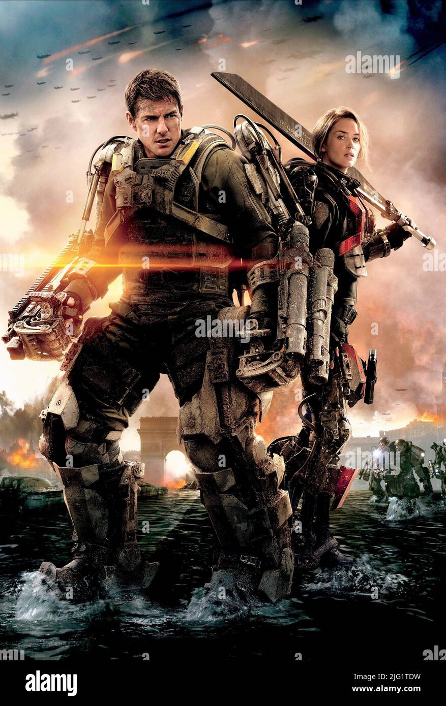 TOM CRUISE, Emily Blunt, bordo di domani, 2014 Foto Stock