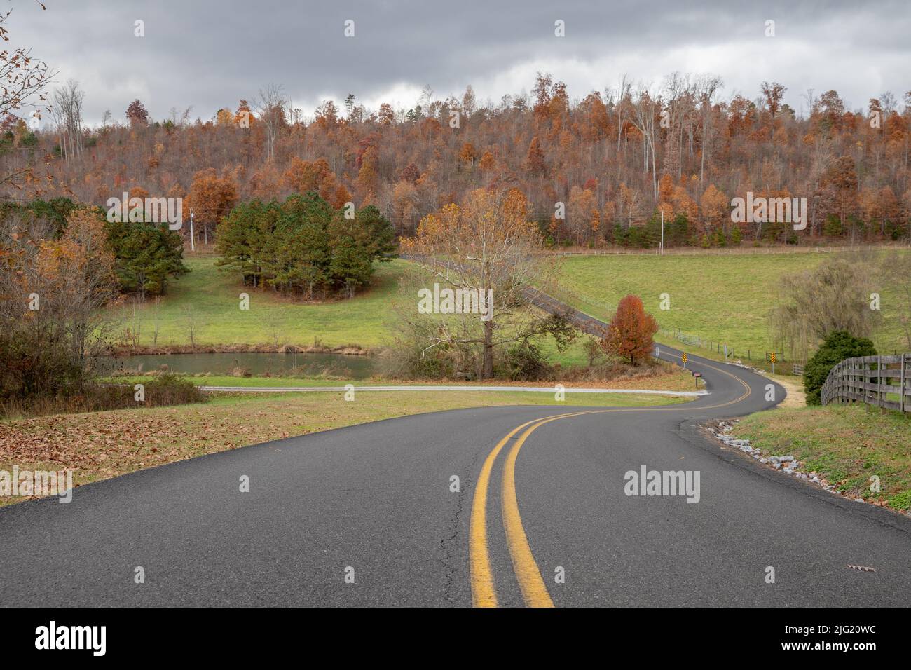 Bella strada di campagna del Tennessee Foto Stock