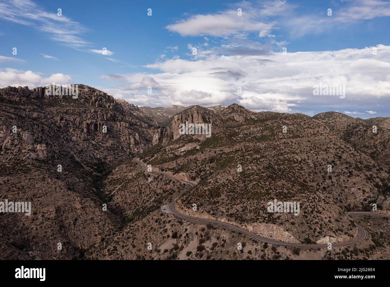 Mt Lemmon Highway, Tucson Arizona. Foto Stock
