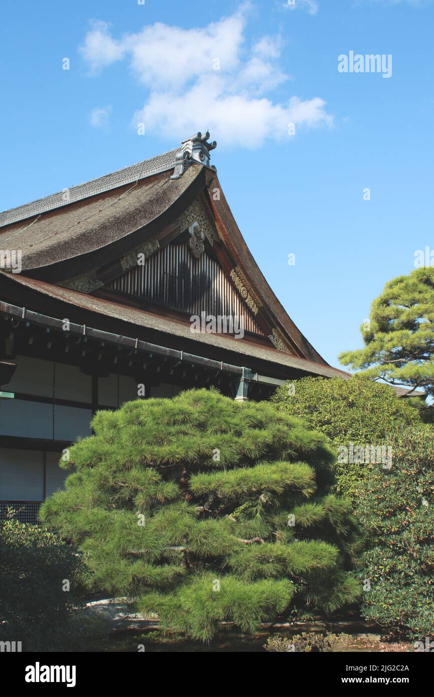 Architettura del Palazzo Imperiale di Kyoto in Giappone. Foto Stock