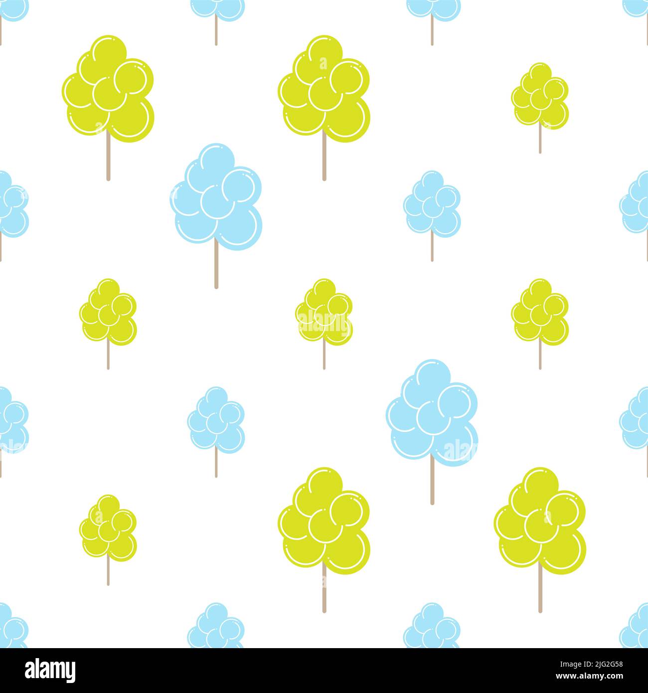 Canotton Candy Icon Seamless Pattern, spun Sugar Confection Dolce Candy Vector Art Illustration Illustrazione Vettoriale