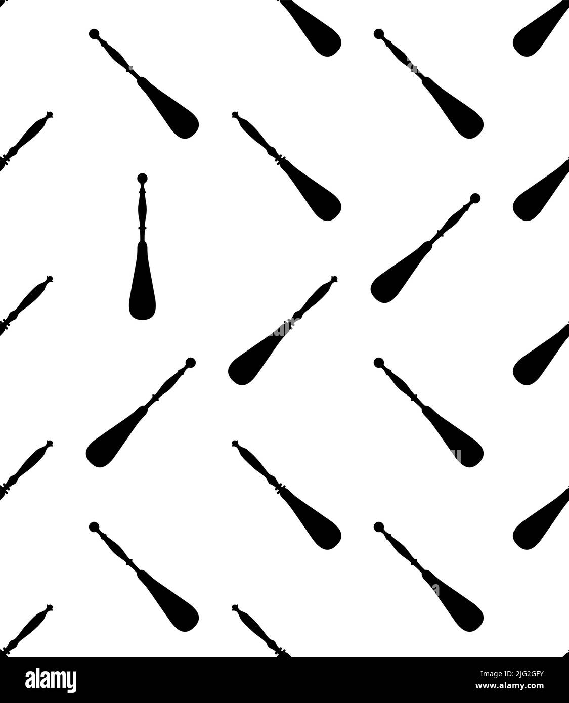 Shoe Horn icona Seamless Pattern, shoehorn Tool icona Vector Art Illustration Illustrazione Vettoriale