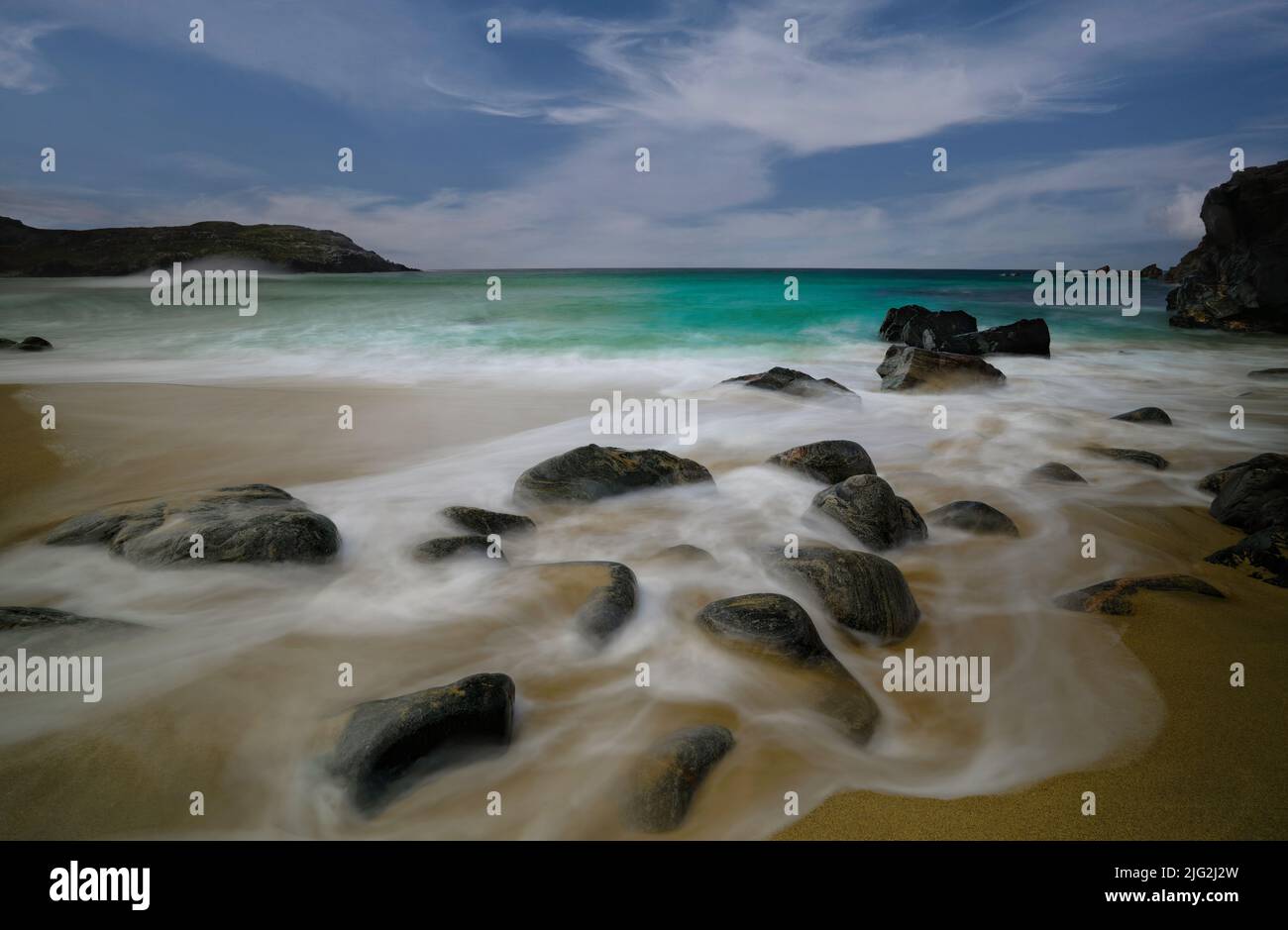 Spiaggia di Dalmore, Isola di Lewis, Ebridi esterne, Scozia. Foto Stock
