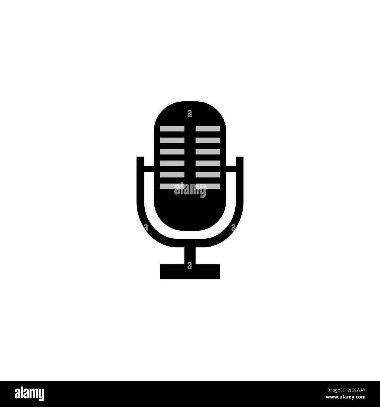 Vettore icona microfono. Vettore altoparlante su sfondo bianco Illustrazione Vettoriale