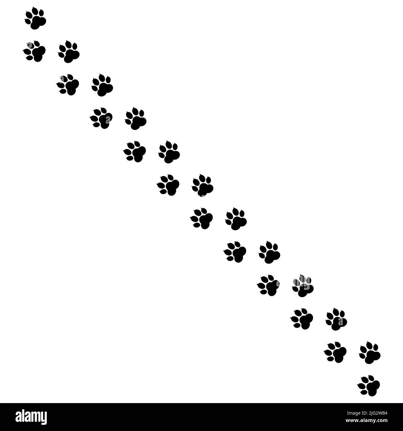 Vettore di stampa Paw isolato su sfondo bianco Illustrazione Vettoriale