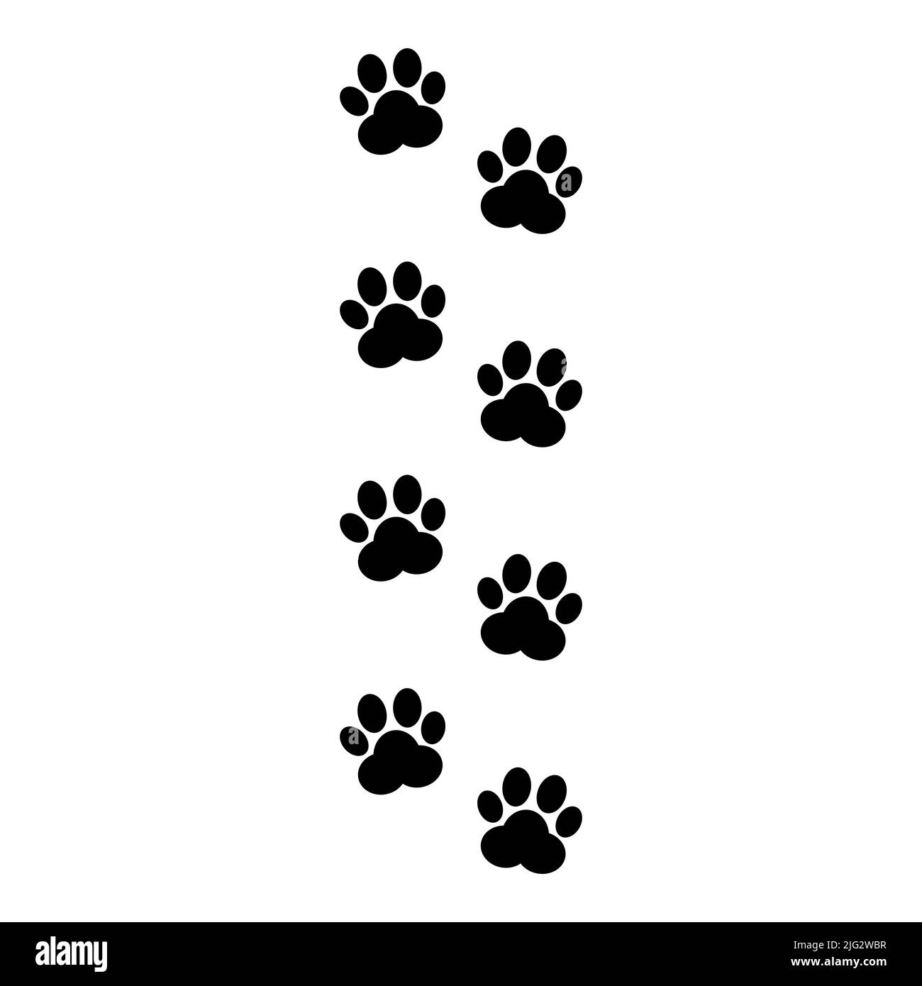 Vettore di stampa Paw isolato su sfondo bianco Illustrazione Vettoriale