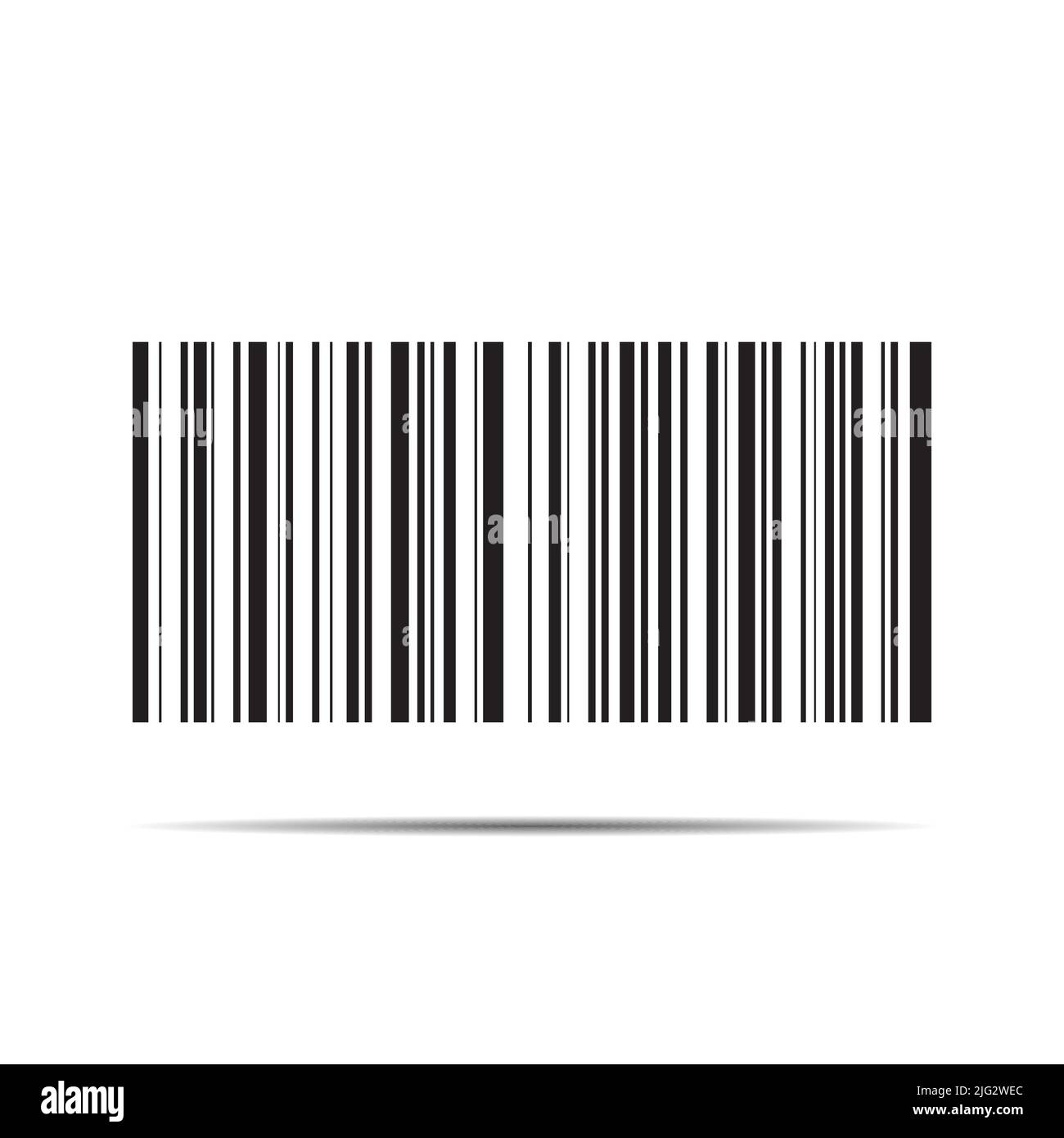 Icona del vettore del codice a barre. Codice a barre per icona Web Illustrazione Vettoriale