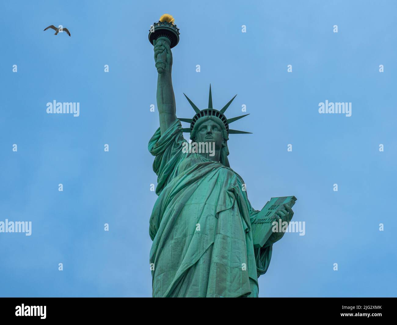 New York, USA - 24 giugno 2019: Immagine della Statua della libertà. Foto Stock