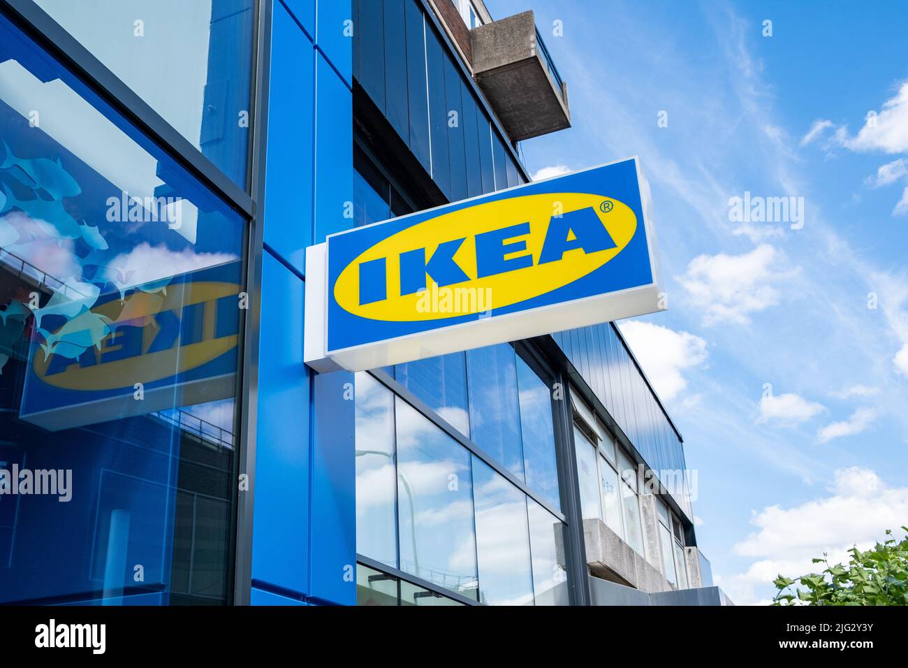 Londra- Giugno 2022: Negozio IKEA presso Livat Hammersmith, filiale multinazionale svedese di rivenditori King Street nella parte ovest di Londra Foto Stock