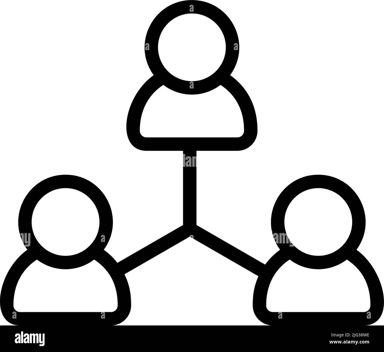 Icona vettoriale di gruppo di persone in stile monolino piatto. Logo Symbol persons team partnership per web site design, logo, app. Collegamento di leadership Illustrazione Vettoriale