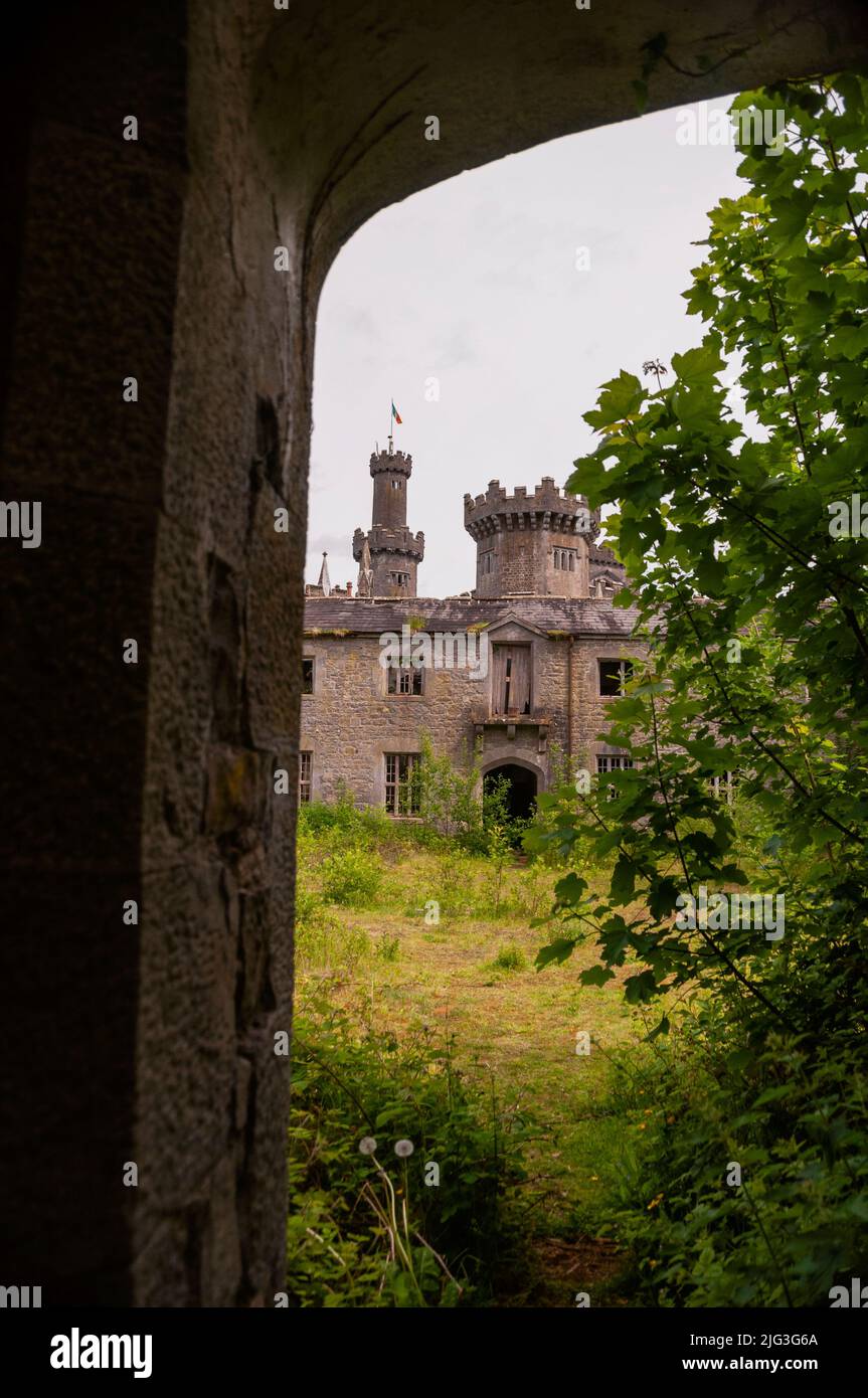 Il graduale restauro del castello di Charleville Revival Gotico a Tullamore, Irlanda. Foto Stock