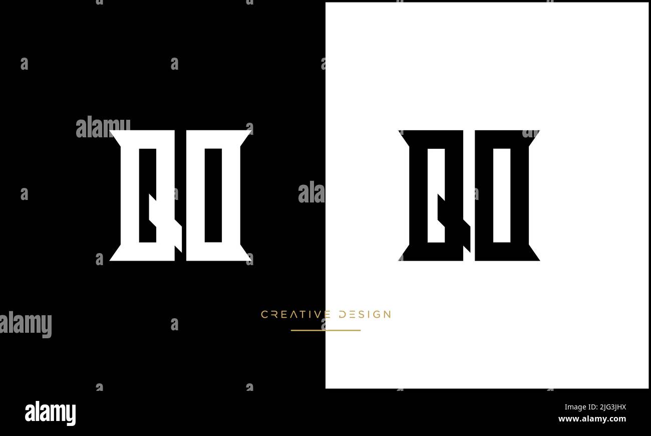 Logo QO, OQ o Q astratto Illustrazione Vettoriale