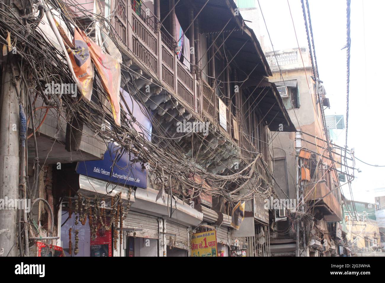 Scorci di vecchia Delhi, Chawri Bazaar Foto Stock