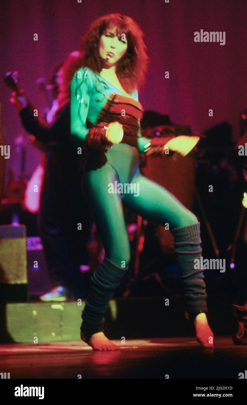 Kate Bush dal vivo sul palco, Concertgebouw, Amsterdam, 1979 Foto Stock