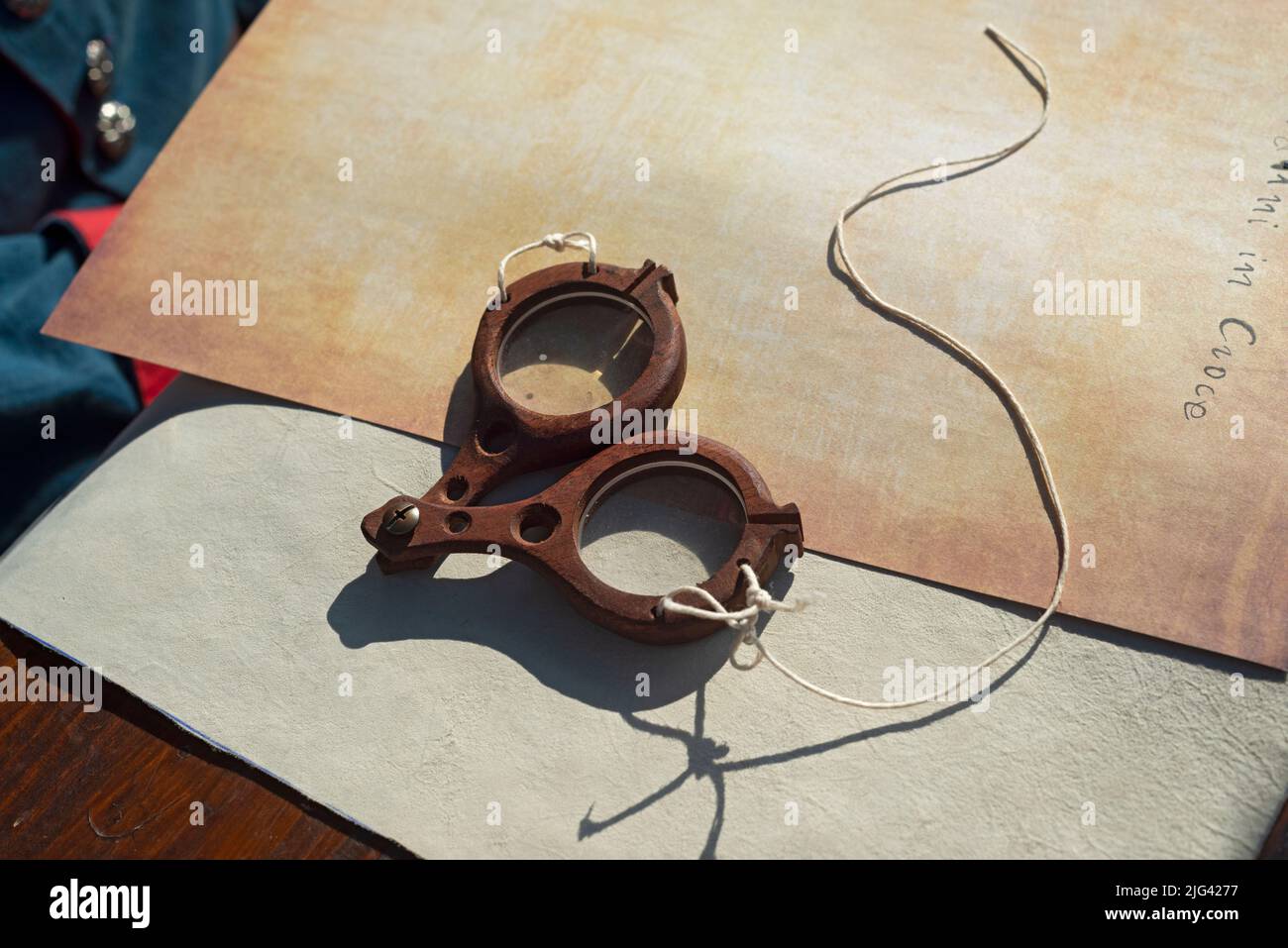 Italia, Lombardia, Renattimento antichi mestieri, vetri di legno Foto Stock