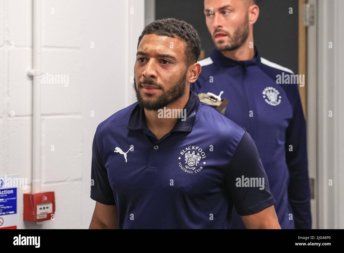 Keshi Anderson #10 di Blackpool al LNER Community Stadium Foto Stock