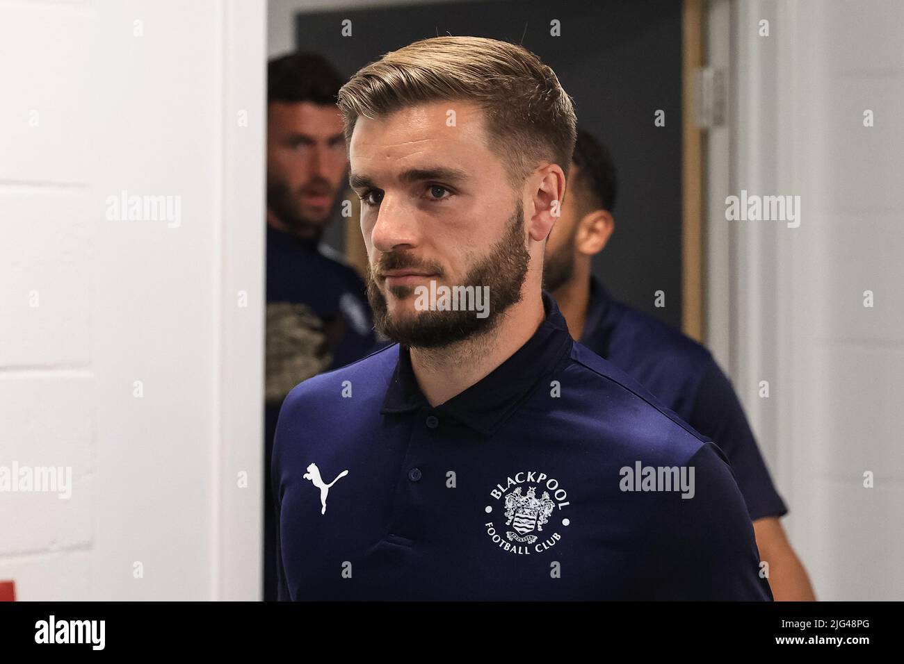 Luke Garbutt #29 di Blackpool al LNER Community Stadium Foto Stock