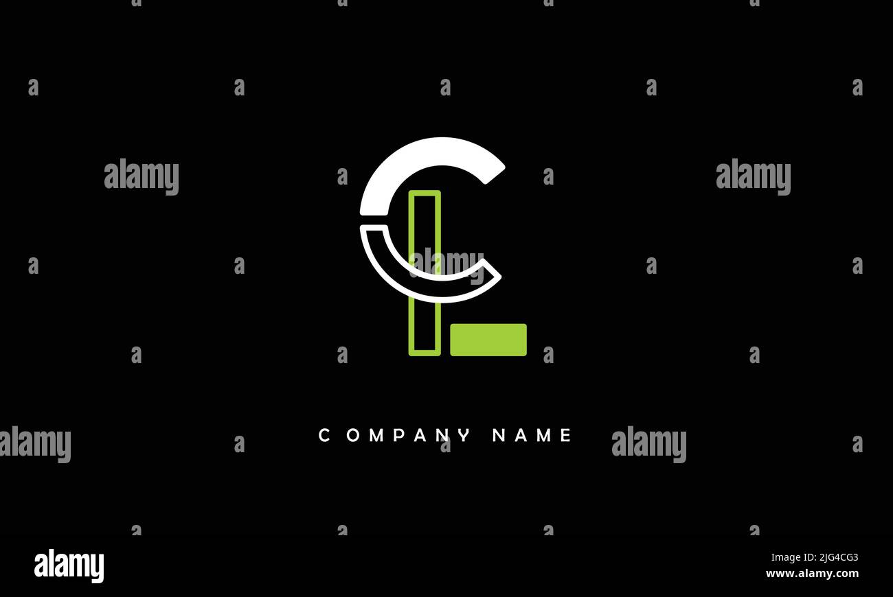 LC, CL - Monogramma del logo delle lettere di estratto Illustrazione Vettoriale