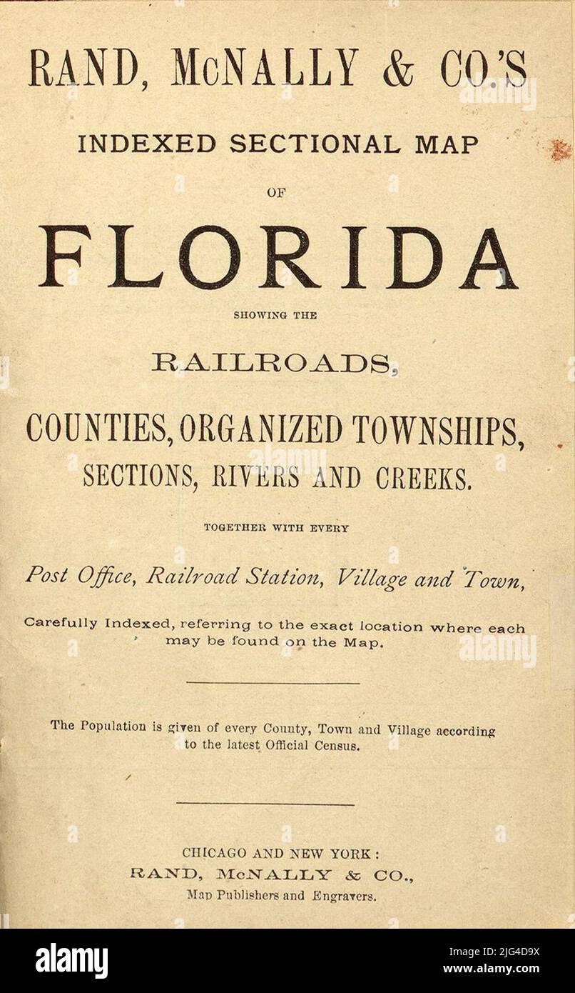 Rand, McNally & Co.'s New Sectional Map of Florida [Mapa]. La ...