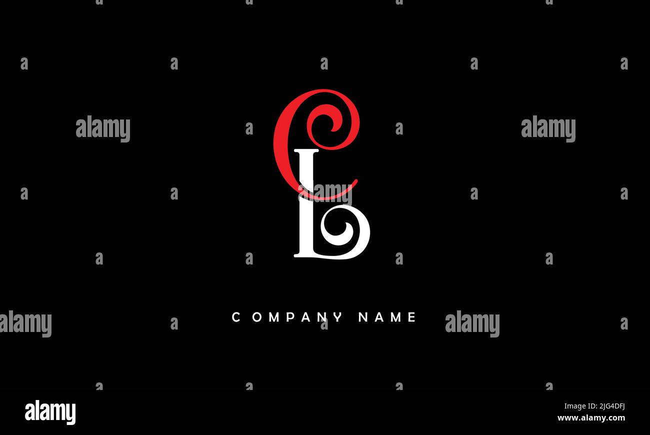LC, CL - Monogramma del logo delle lettere di estratto Illustrazione Vettoriale