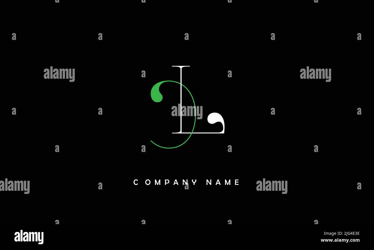 LC, CL - Monogramma del logo delle lettere di estratto Illustrazione Vettoriale