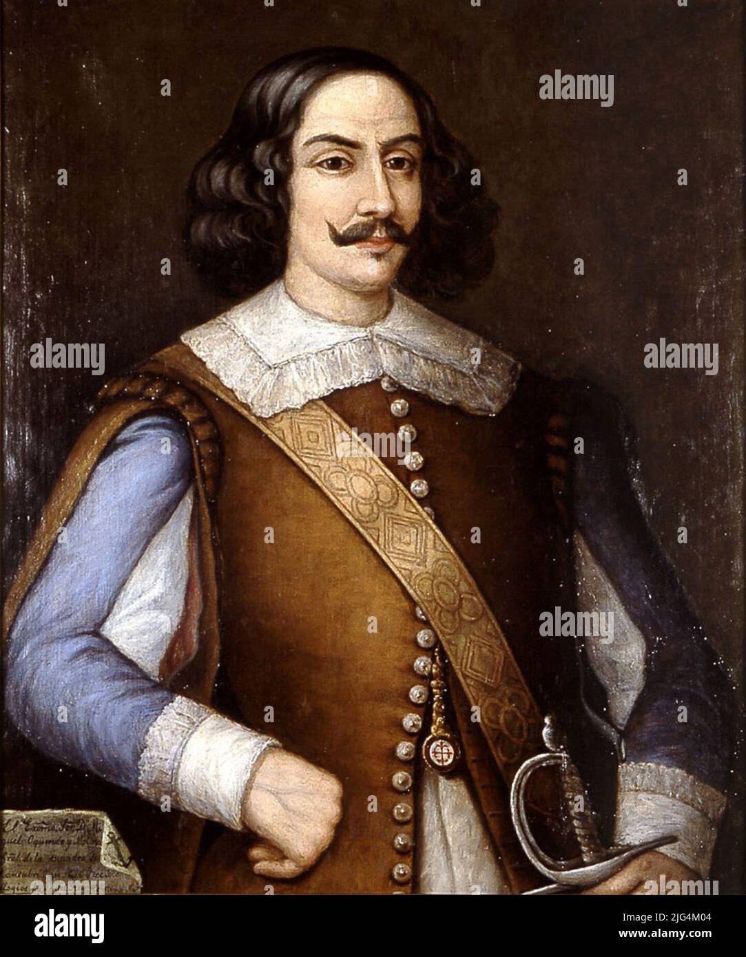Ritratto di Miguel de Oquendo e Molina. Telaio. Commissione nazionale per l'Iconografia, 1914 n. 2714 Foto Stock