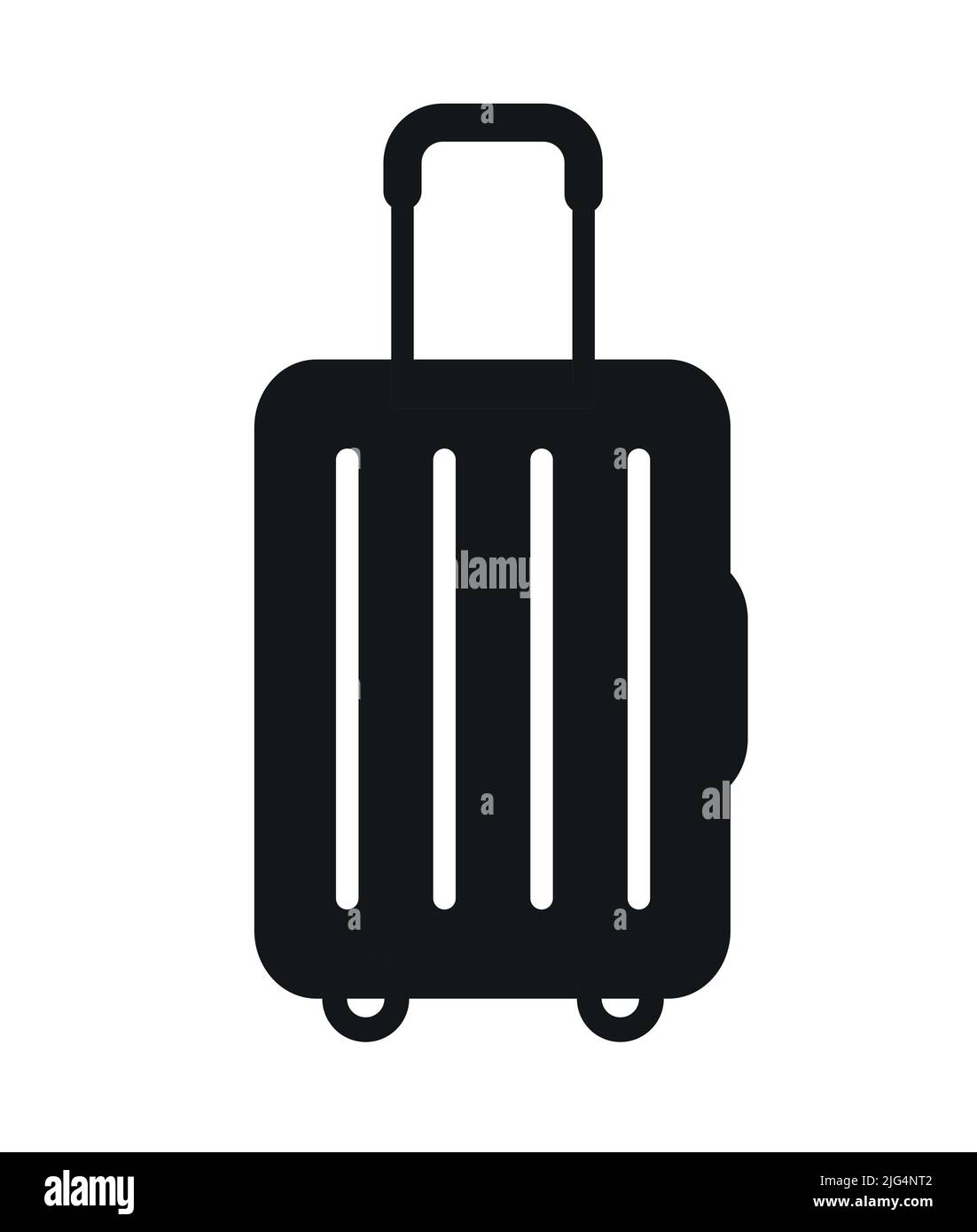 Icona raffigurante il vettore della valigia bagaglio o della borsa da viaggio Illustrazione Vettoriale