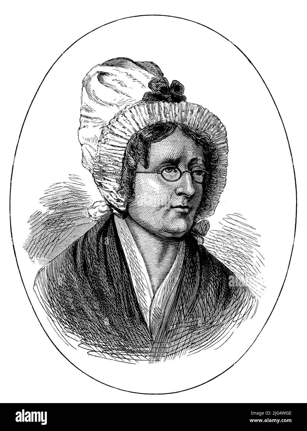 Marie Tussaud, 12. Dicembre 1761 - 16. Aprile 1850, eine französische Wachsbildnerin und die Gründerin des nach ihr benannten Musei Madame Tussauds a Londra, restaurierte digitale Reproduktion einer Originalvorlage aus dem 19. Jahrhundert, genaues Originaldatum nicht bekannt / Marie Tussaud, 12 dicembre 1761 - 16 aprile 1850, una scultore francese della cera e la fondatrice del museo di Madame Tussauds a Londra che prende il nome da lei, riproduzioni digitalmente restaurate di un originale del 19th secolo, data originale esatta sconosciuta Foto Stock