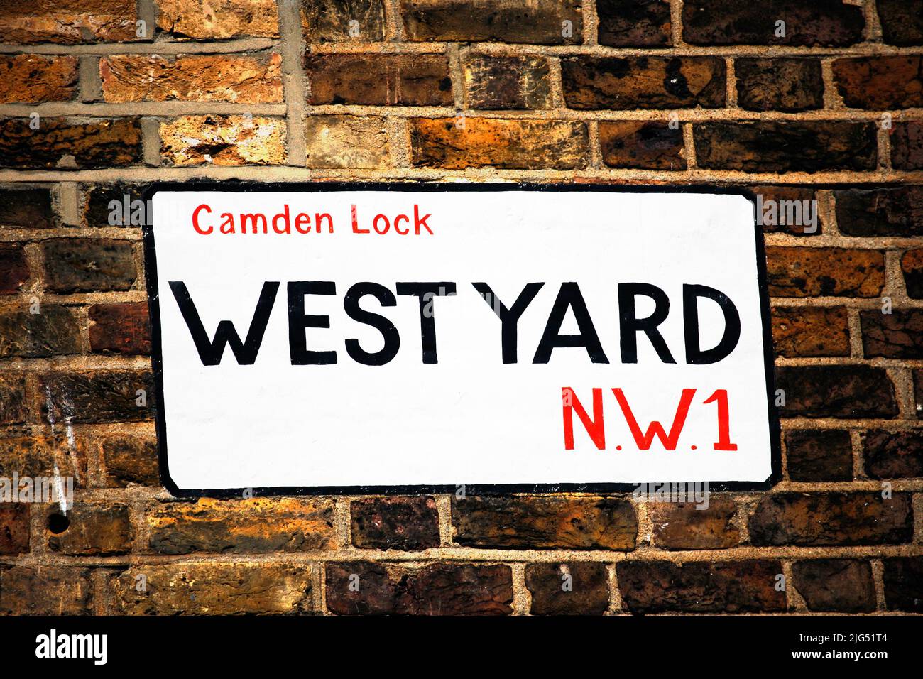 London Street segno, Westyard in Camden Town, Borough di Camden Foto Stock