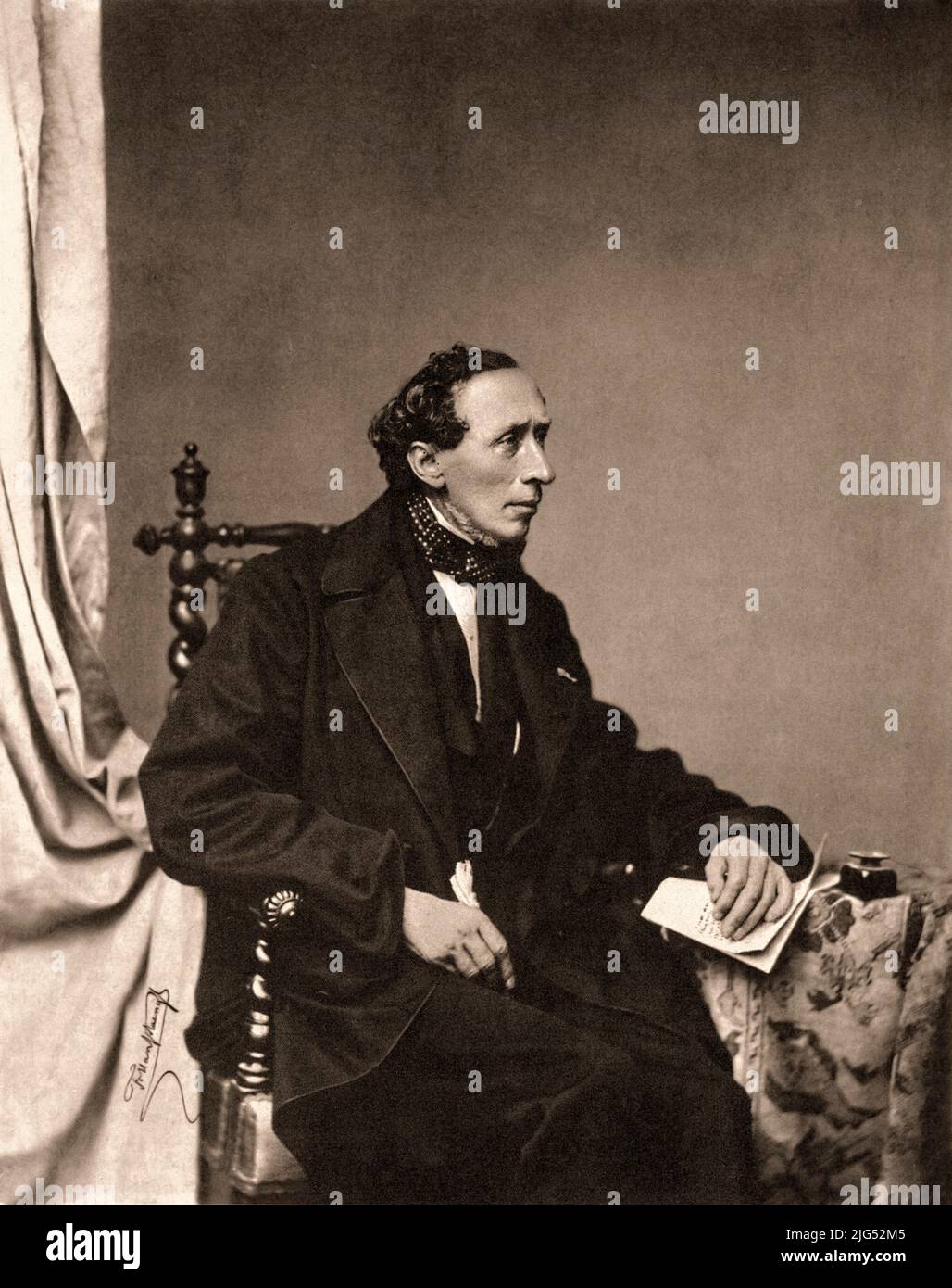 Hans Christian Andersen scrittore di racconti - ritratto Foto Stock