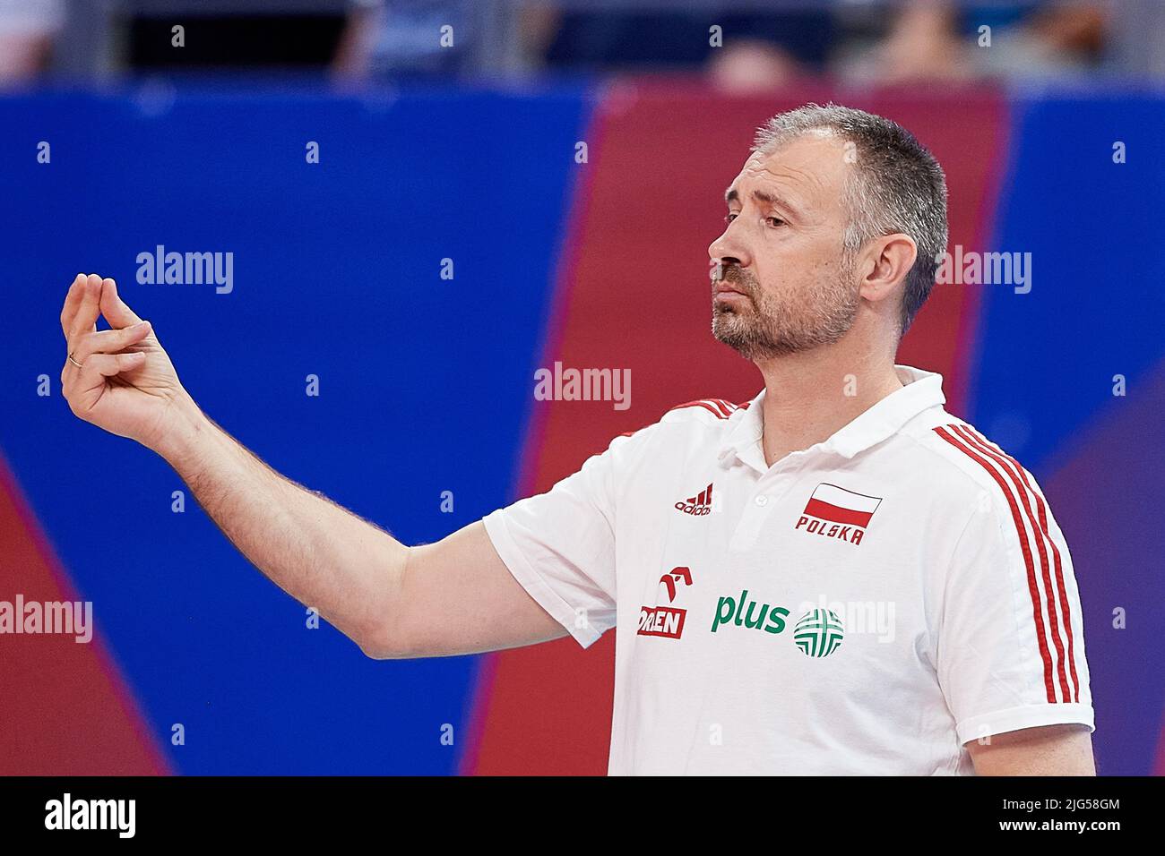 Nikola Grbic, allenatore di Polonia, durante la partita maschile della FIVB Volleyball Nations League 2022 tra Polonia e Cina a Gdansk, Polonia. 07th luglio 2022. Credit: PAP/Alamy Live News Foto Stock