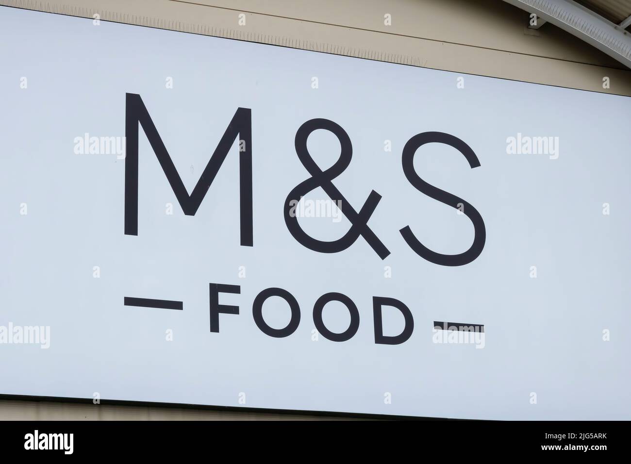 Logo M&S Food,. Marks e Spencer. Foto Stock