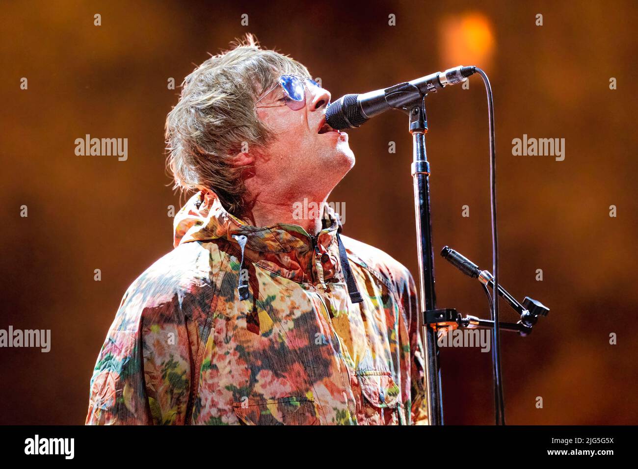 Lucca Italia 6 luglio 2022 Liam Gallagher - live al Lucca Summer Festival © Andrea Ripamonti / Alamy Foto Stock