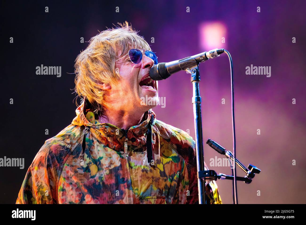 Lucca Italia 6 luglio 2022 Liam Gallagher - live al Lucca Summer Festival © Andrea Ripamonti / Alamy Foto Stock