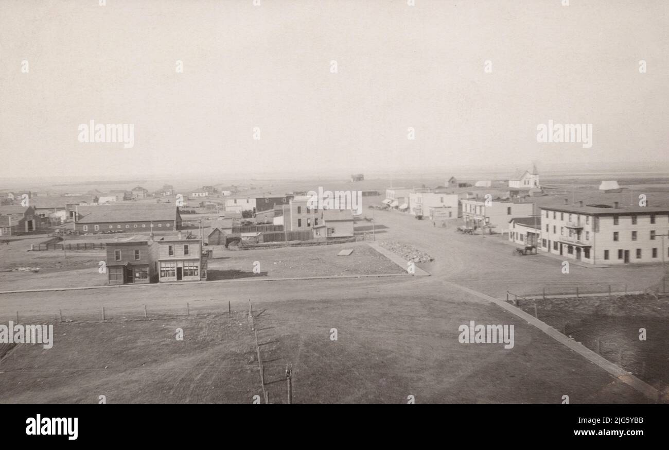 Sedgewick Alberta Canada, inizio 1900-1920s cartolina. Fotografo sconosciuto Foto Stock