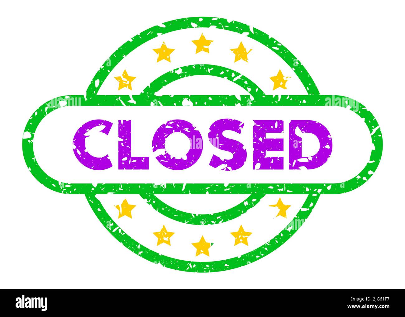 Semplice timbro in gomma vintage con testo chiuso. Illustrazione Vettoriale