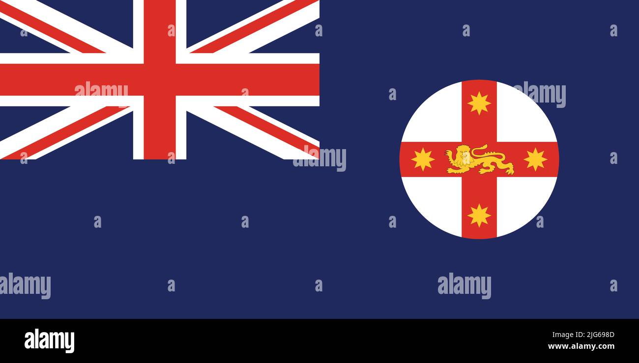 Bandiera DEL NUOVO GALLES DEL SUD, AUSTRALIA Illustrazione Vettoriale
