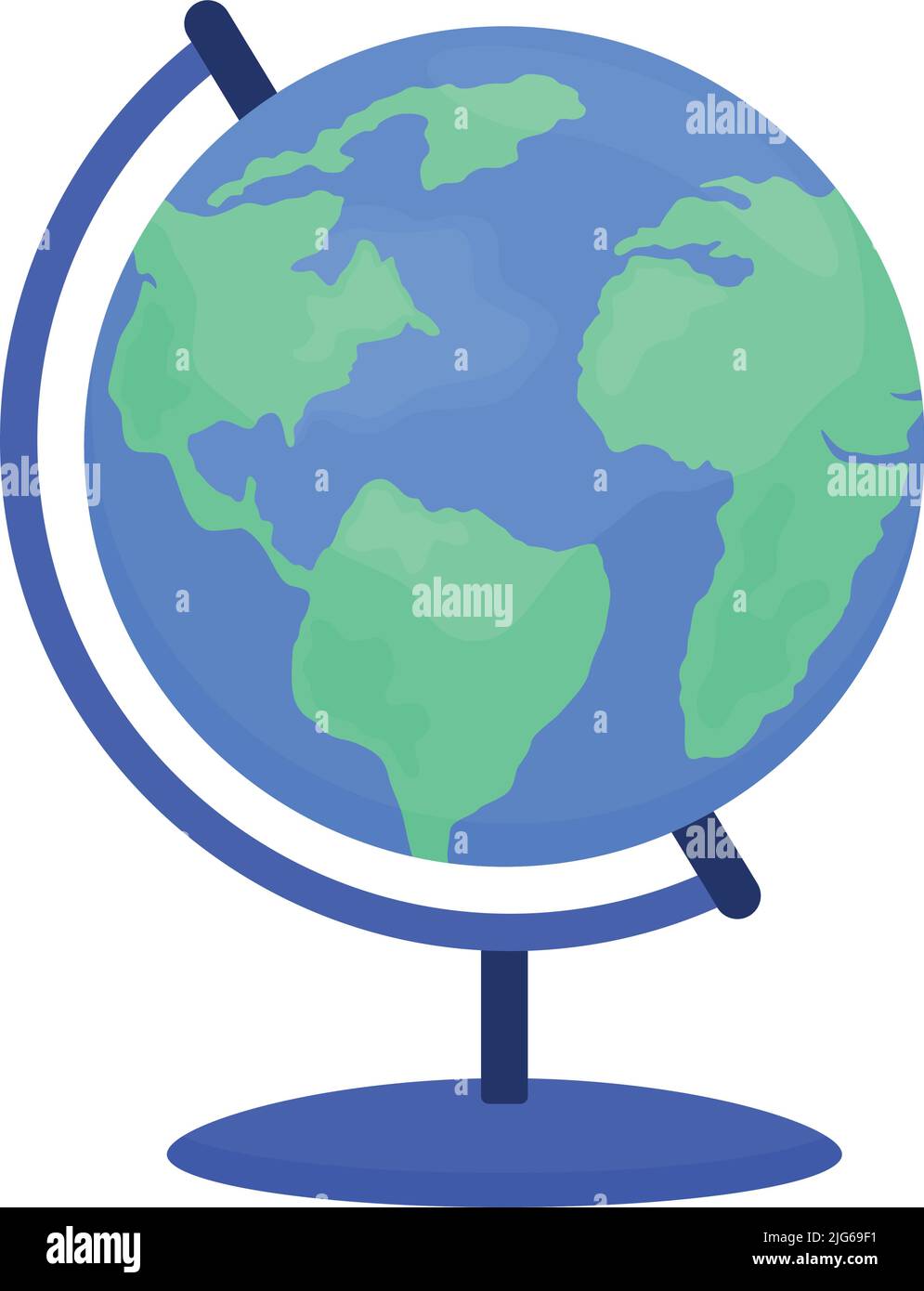 Oggetto vettore colore semi-piatto del globo mondiale Illustrazione Vettoriale