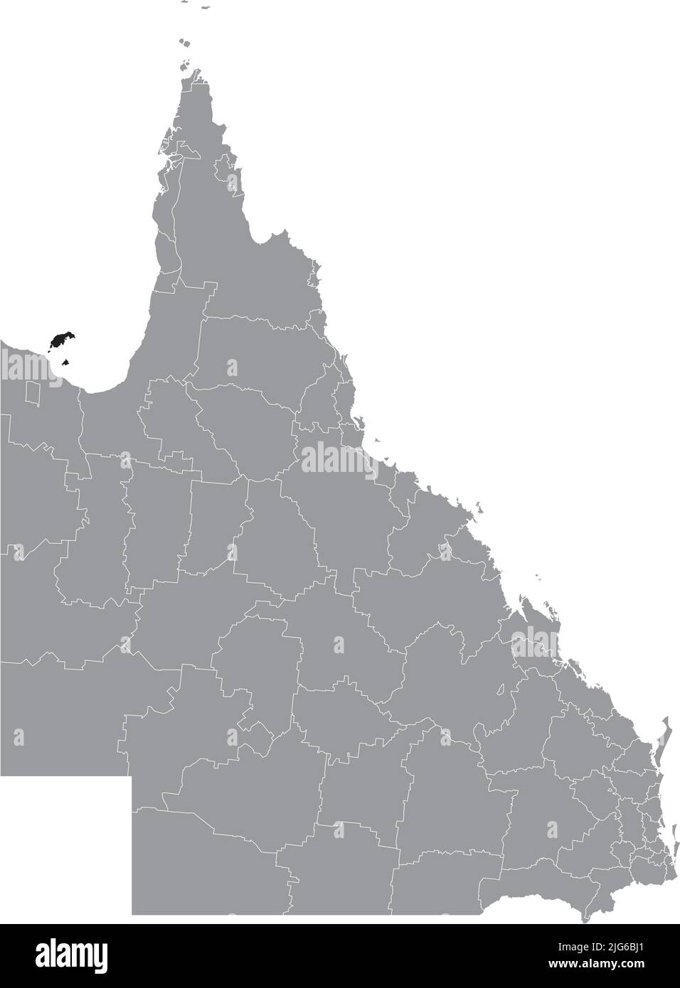 Mappa di localizzazione della SHIRE DI MORNINGTON, QUEENSLAND Illustrazione Vettoriale
