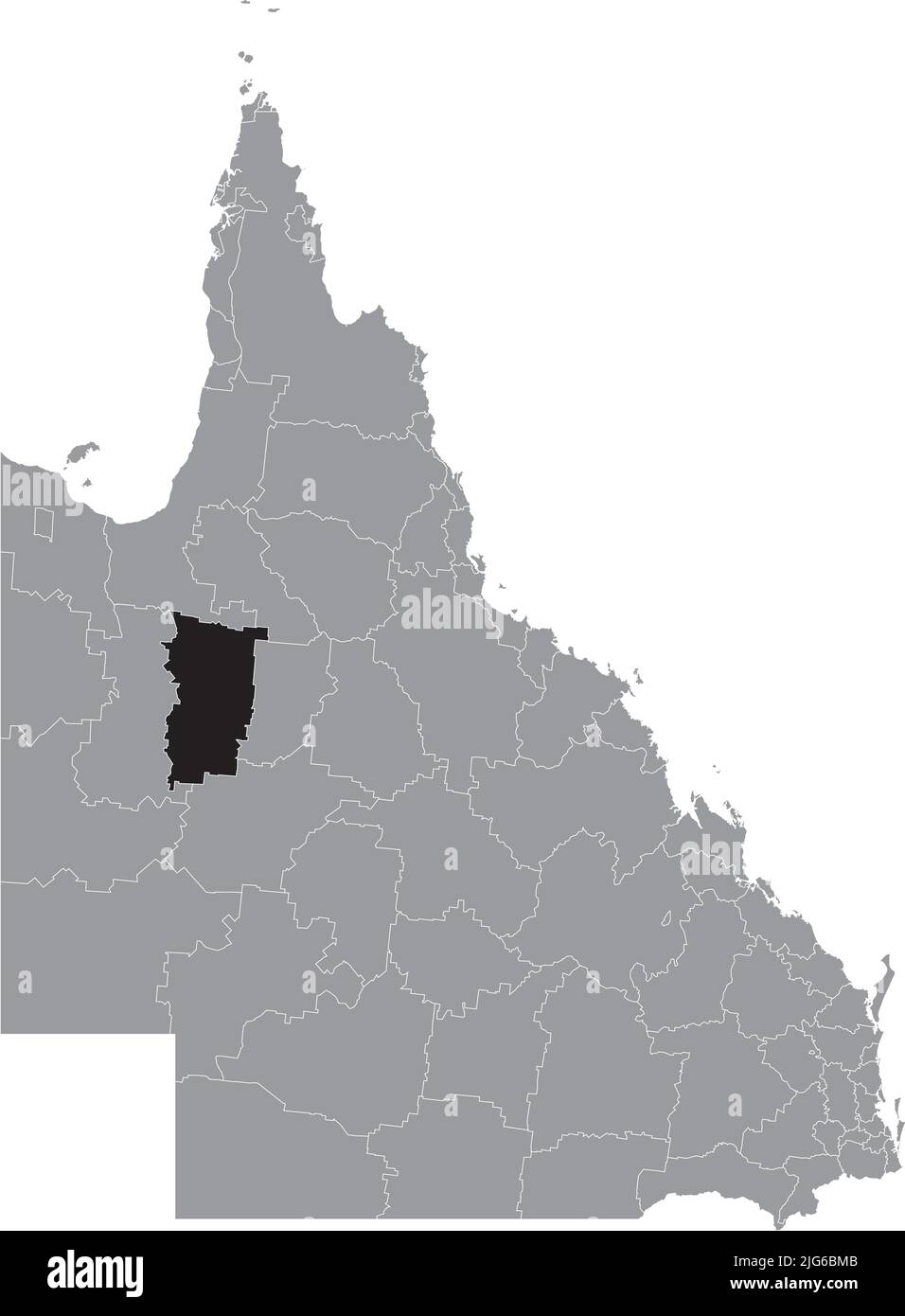 Mappa di localizzazione della SHIRE OF MCKINLAY, QUEENSLAND Illustrazione Vettoriale